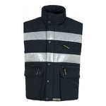 Chaleco acolchado y multibolsillos con cortavientos y 2 cintas reflectantes. 100% poliéster. - KRNN Prove