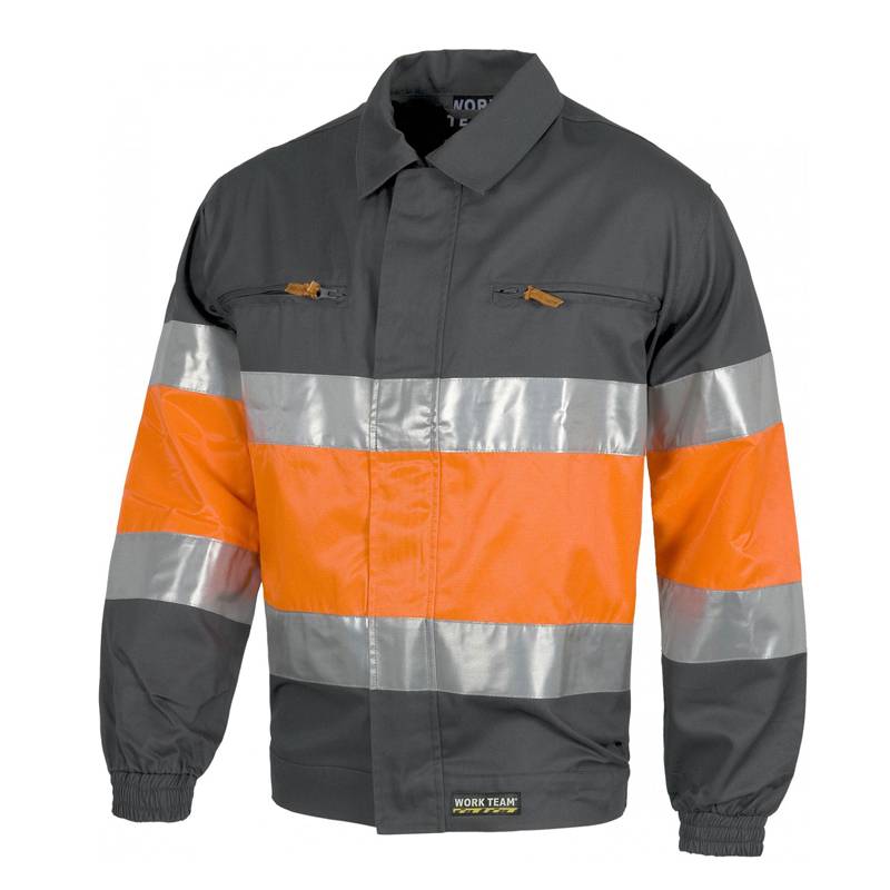 Cazadora alta visibilidad con cierre de cremallera