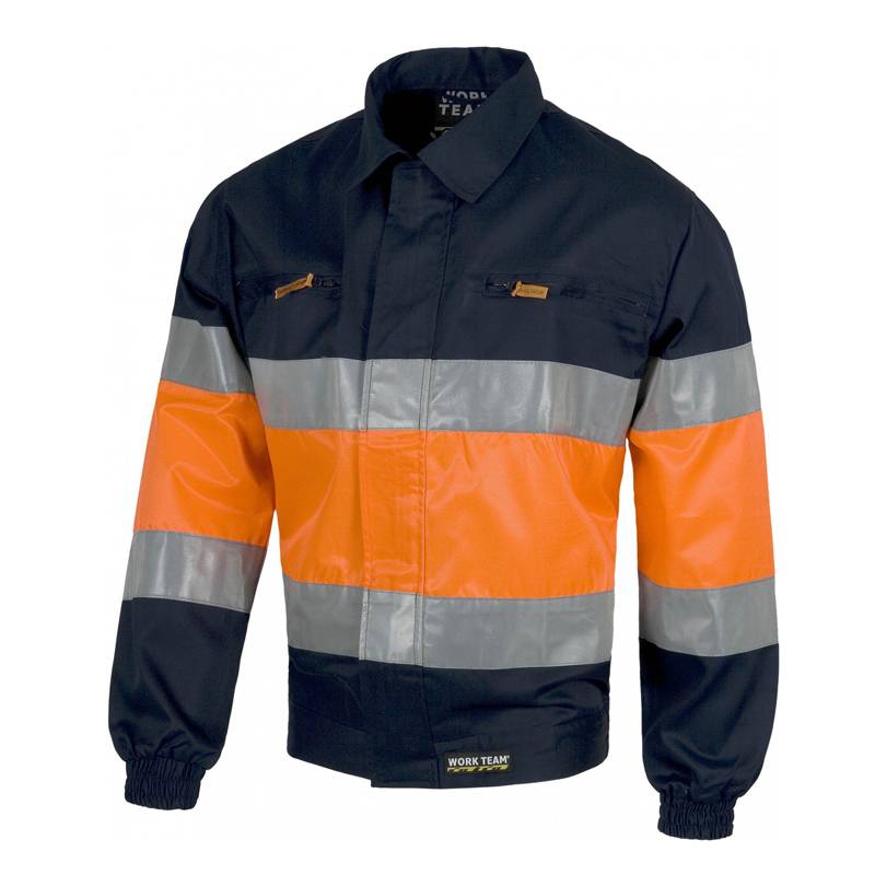 Cazadora alta visibilidad con cierre de cremallera