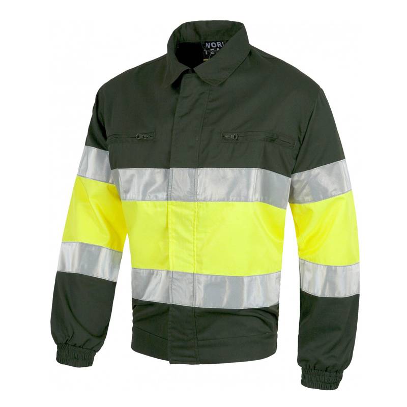 Cazadora alta visibilidad con cierre de cremallera