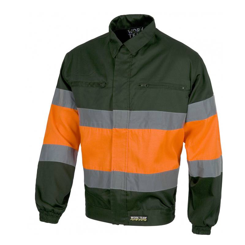 Cazadora alta visibilidad con cierre de cremallera