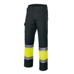 Calças bicolores multibolsos refletoras Velilla 157