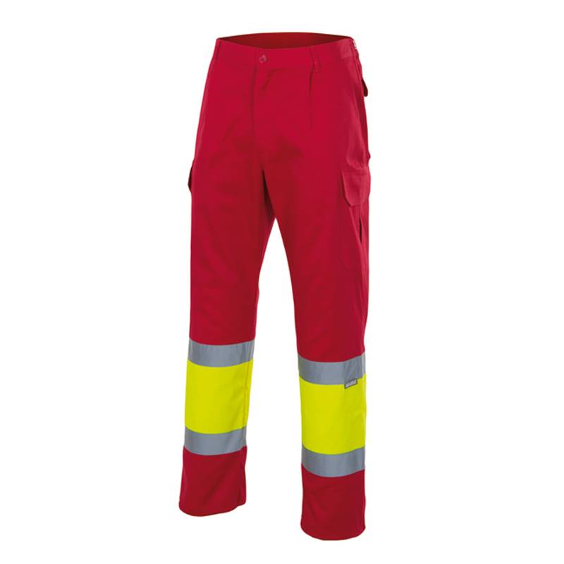 Calças bicolores multibolsos refletoras Velilla 157