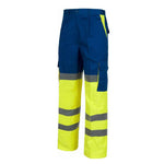 Calças direitas de dois tons de alta visibilidade 