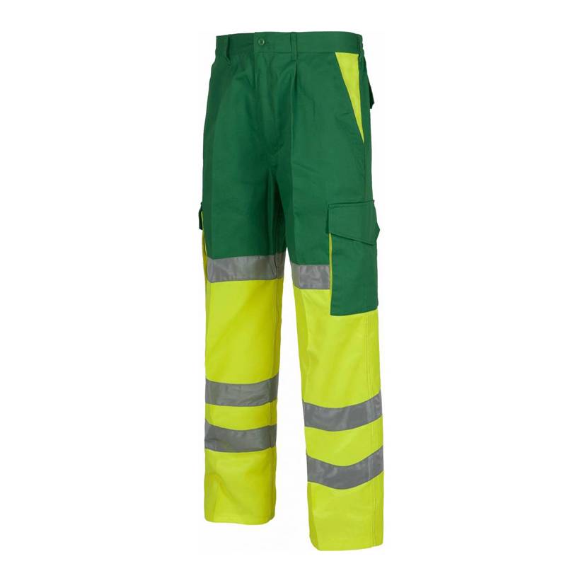 Pantalón recto bicolor alta visibilidad