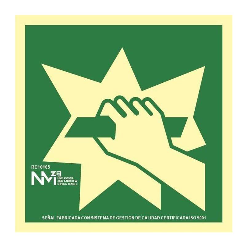 SEÑAL FOTOLUMINISCENTE EMPUJAR BARRA