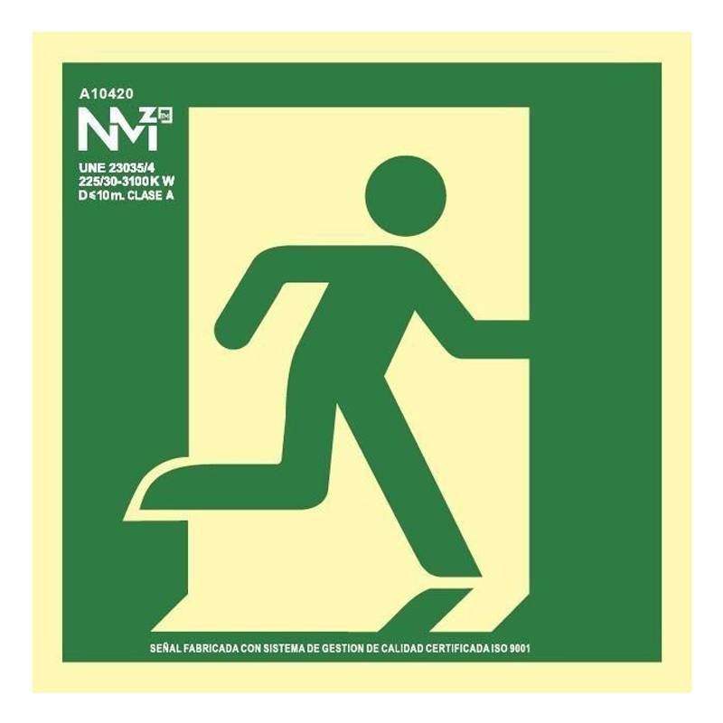 SEÑAL FOTOLUMINISCENTE SALIDA EMERGENCIA DERECHA