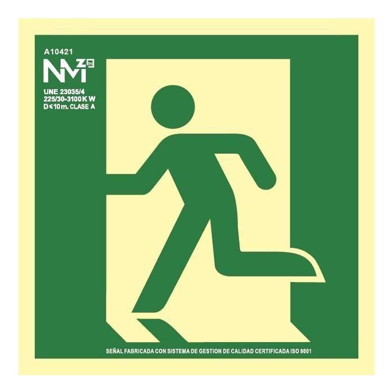 SEÑAL FOTOLUMINISCENTE SALIDA EMERGENCIA IZQUIERDA