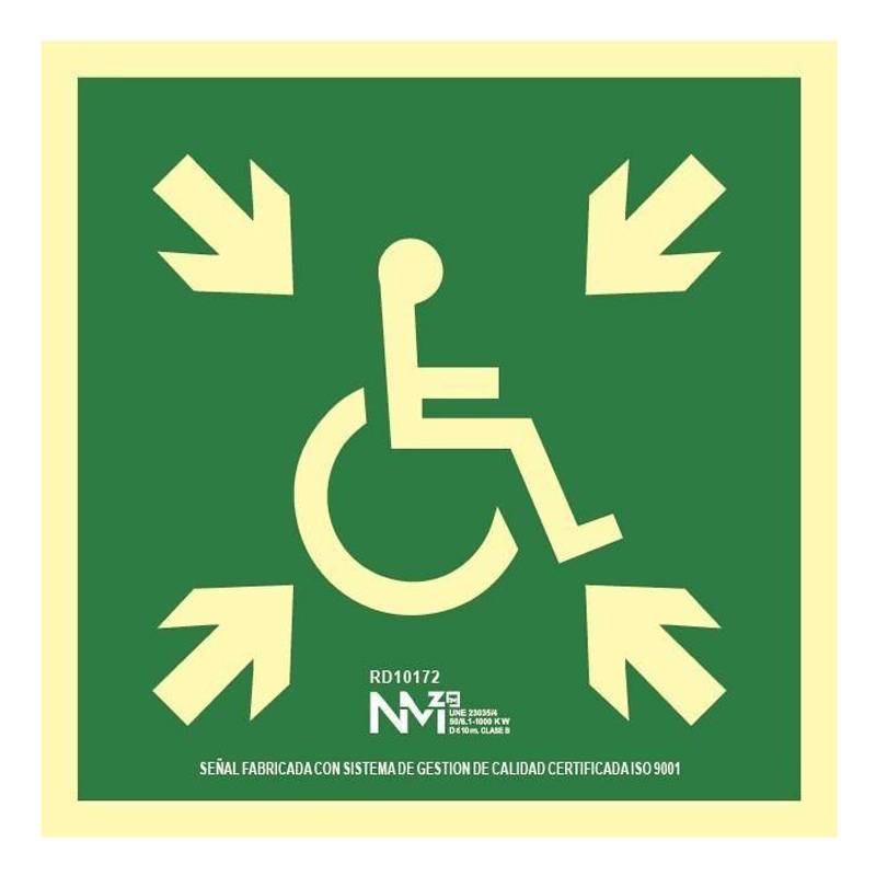 SEÑAL FOTOLUMINISCENTE PUNTO DE REUNION MINUSVALIDOS