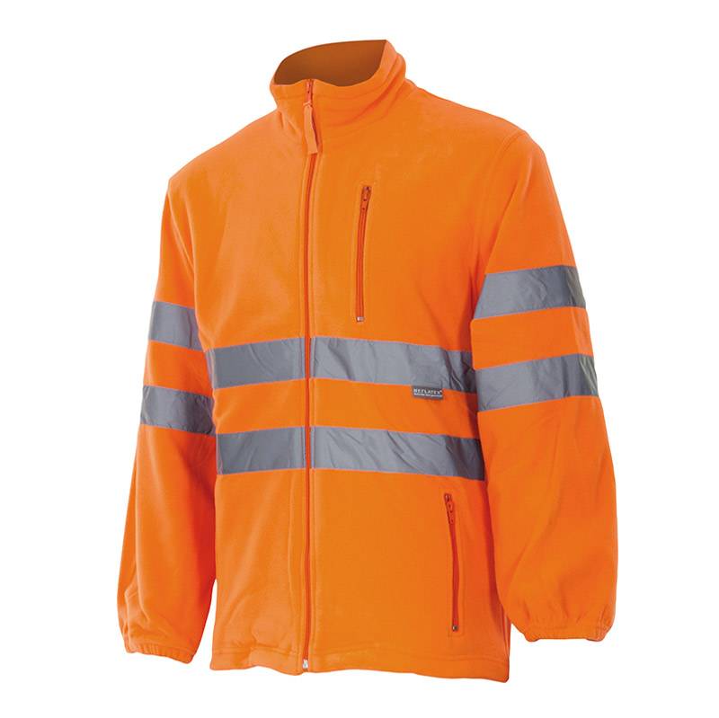 Chaqueta polar Alta Visibilidad con cremallera central