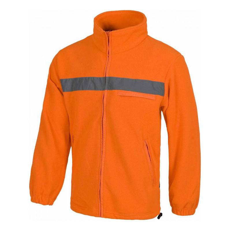 Polar Alta Visibilidad cierre de cremallera de nylon. Cuello alto. Puño elástico.