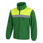 Chaqueta polar bicolor alta visibilidad y banda reflectante