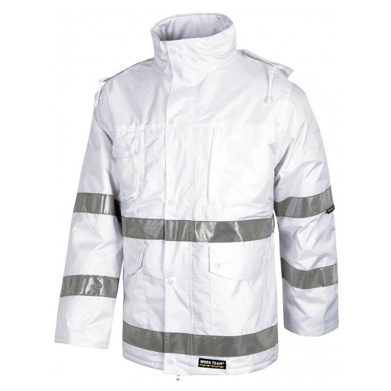 Parka acolchada con bandas reflectantes