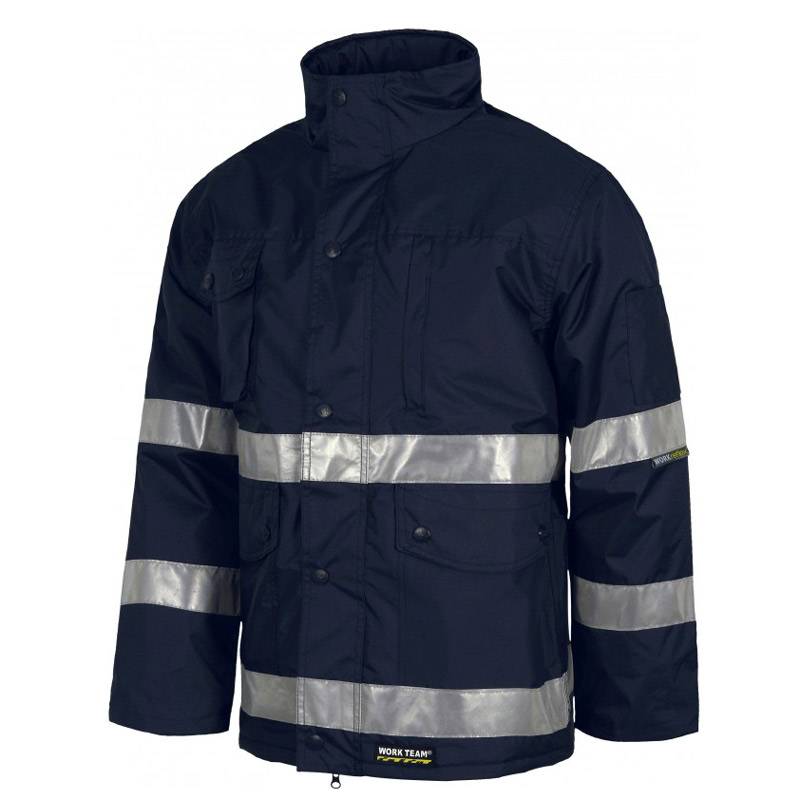 Parka acolchada con bandas reflectantes