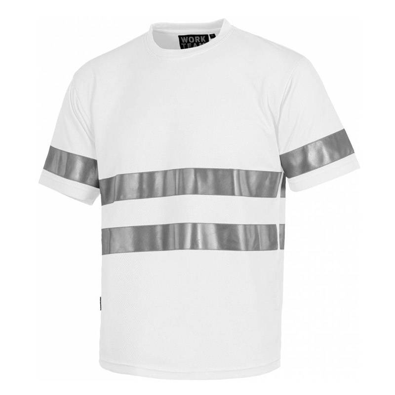 T-shirt manga curta com refletores