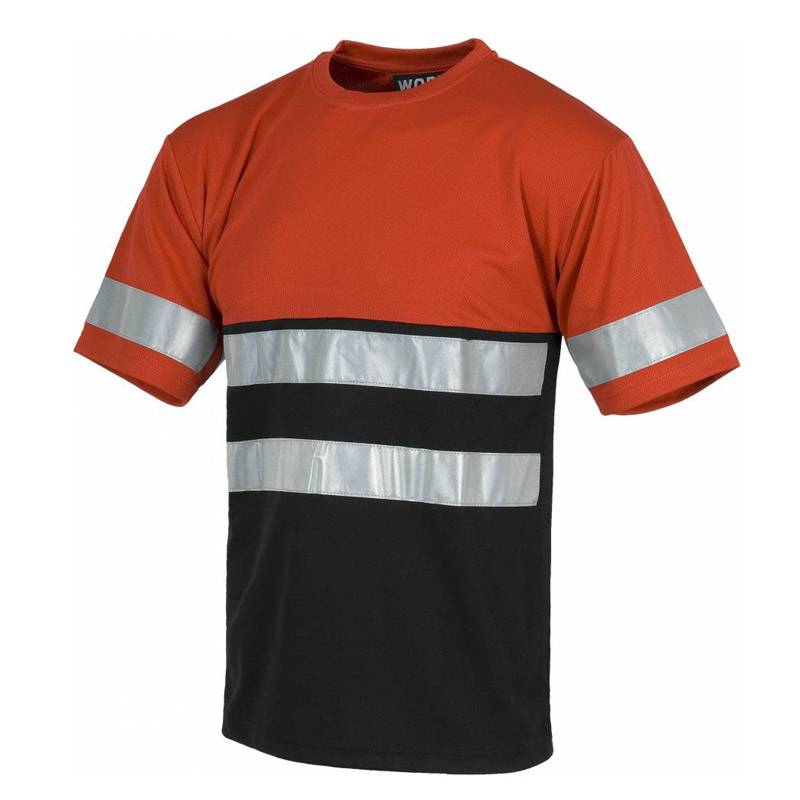 Camiseta combinada con cintas reflectantes de manga corta