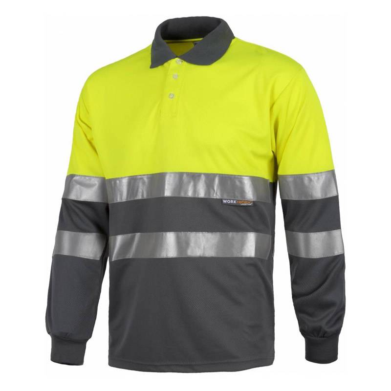 Polo combinado alta visibilidad manga larga