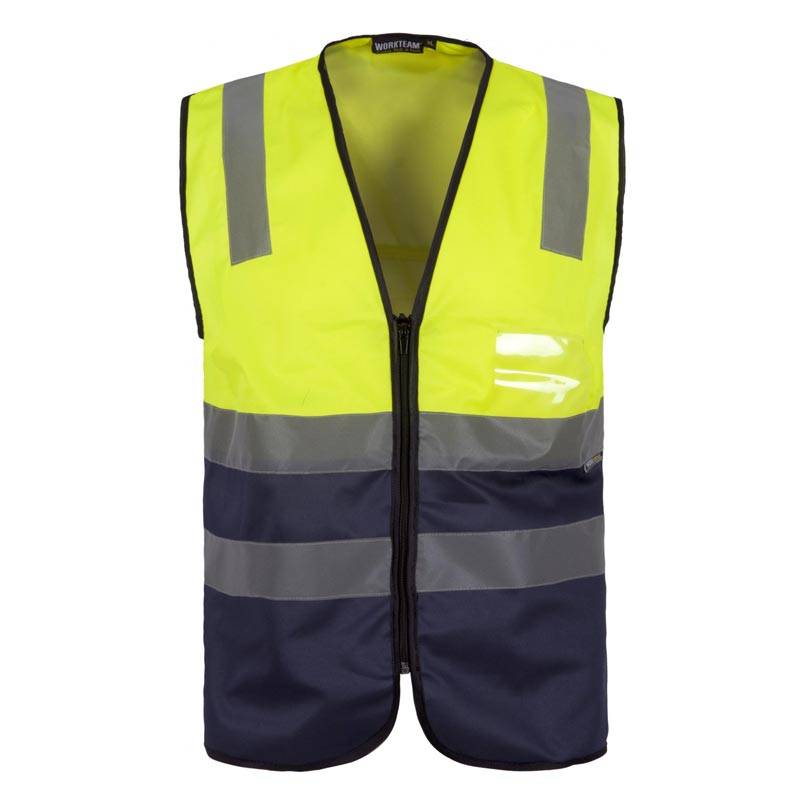 Chaleco alta visibilidad con cierre de cremallera