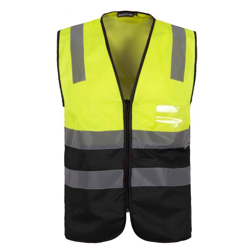Chaleco alta visibilidad con cierre de cremallera