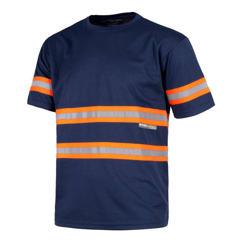 Camiseta manga corta con cintas flourescentes