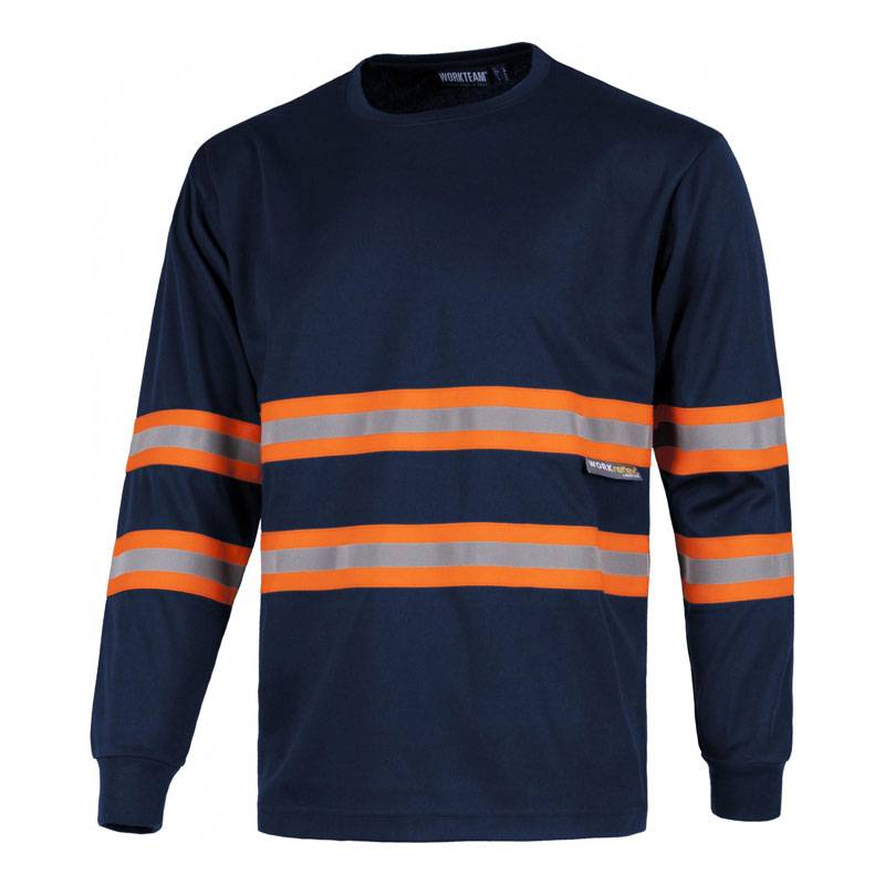 Camiseta manga larga con cintas flourescentes