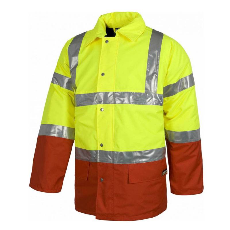 Parka impermeable bicolor alta visibilidad