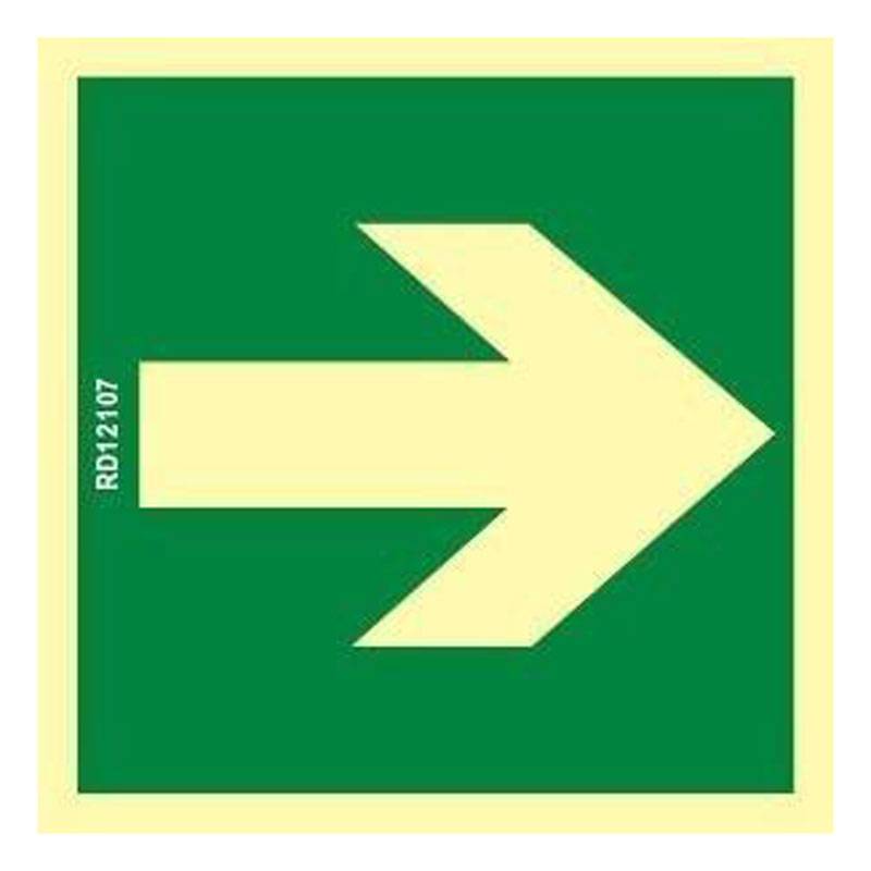 SEÑAL FLECHA BIDIRECCION DERECHA E IZQUIERDA PVC