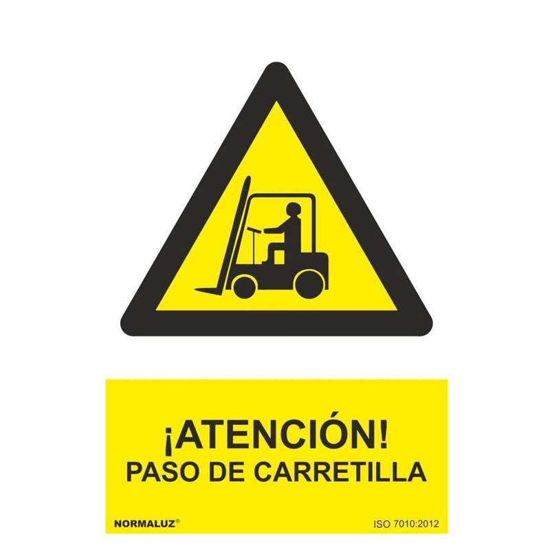 ATENÇÃO! Placa de PASSAGEM DE EMPILHADEIRAS