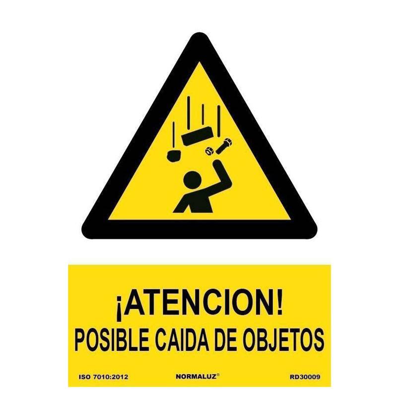 SEÑAL PELIGRO POSIBLE CAIDA DE OBJETOS PVC