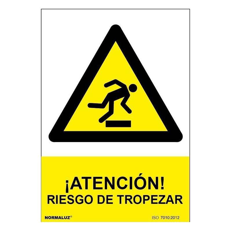 SEÑAL PELIGRO RIESGO DE TROPEZAR PVC