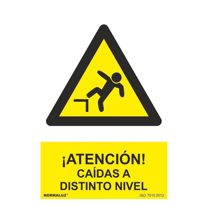 SEÑAL PELIGRO CAIDAS A DISTINTO NIVEL PVC