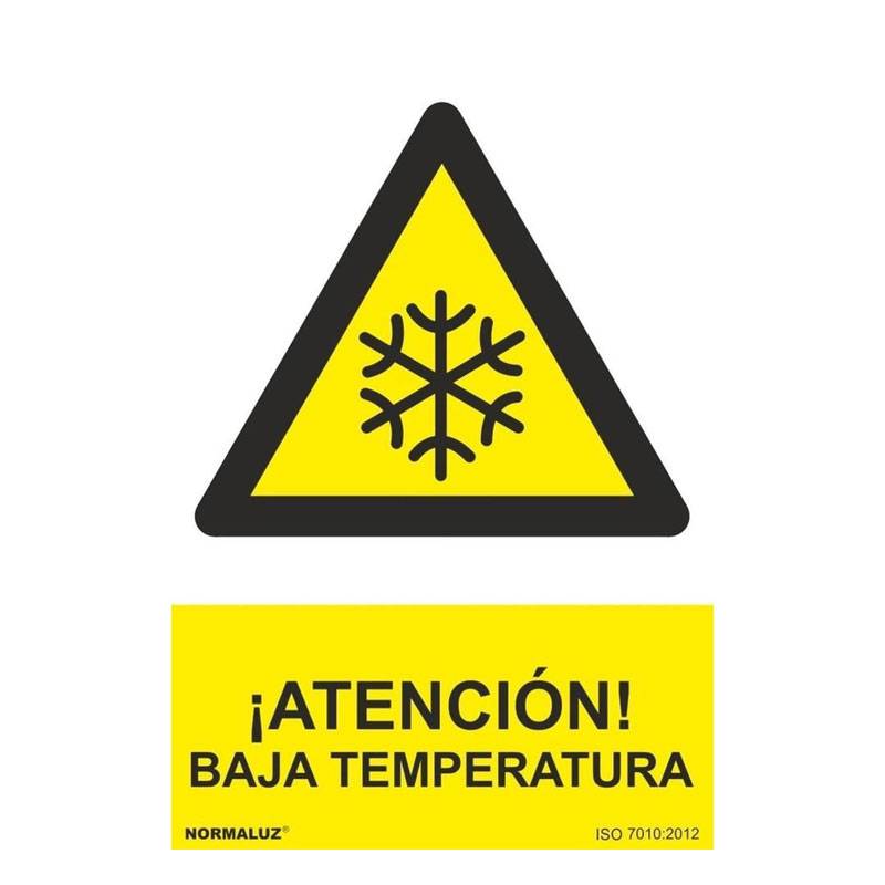 SEÑAL PELIGRO ATENCION BAJA TEMPERATURA PVC