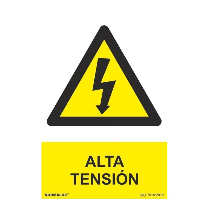 SEÑAL PELIGRO ALTA TENSION PVC