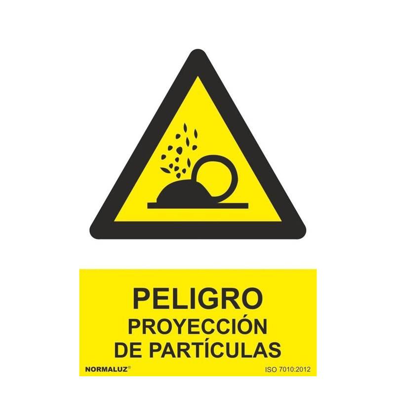 SEÑAL PELIGRO PROYECCIÓN DE PARTICULAS PVC