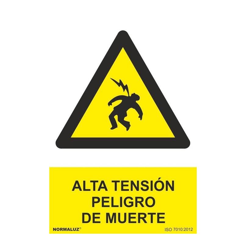 SEÑAL ALTA TENSION PELIGRO DE MUERTE PVC
