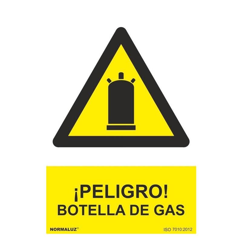 SEÑAL PELIGRO BOTELLA DE GAS PVC