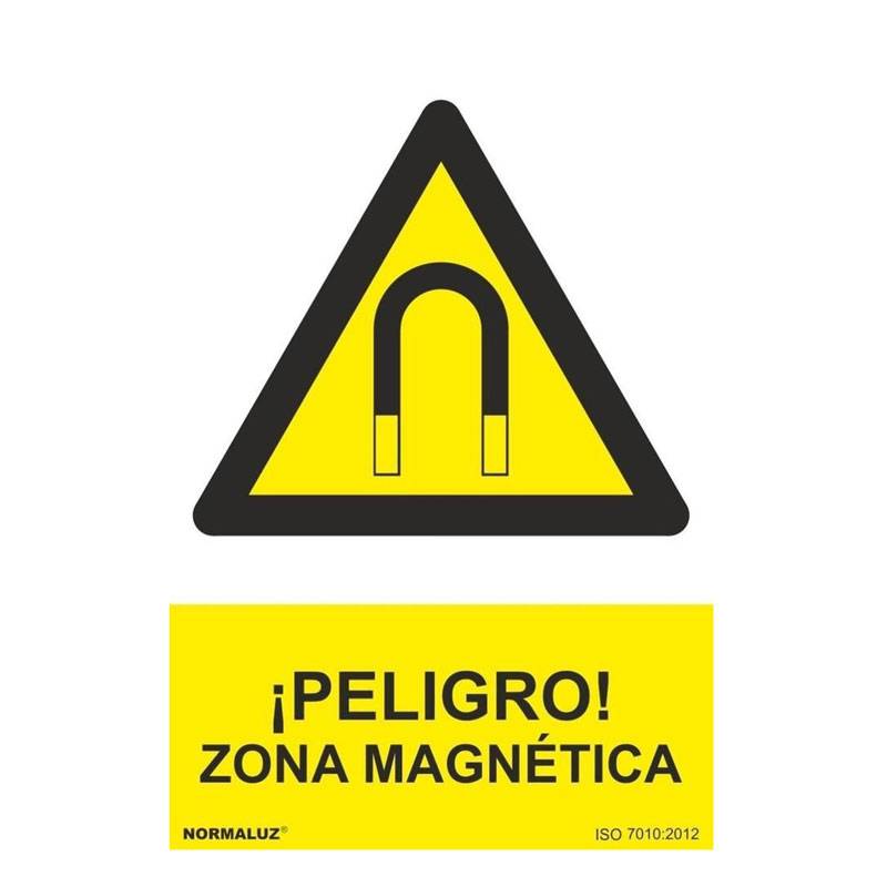 SEÑAL PELIGRO ZONA MAGNETICA PVC