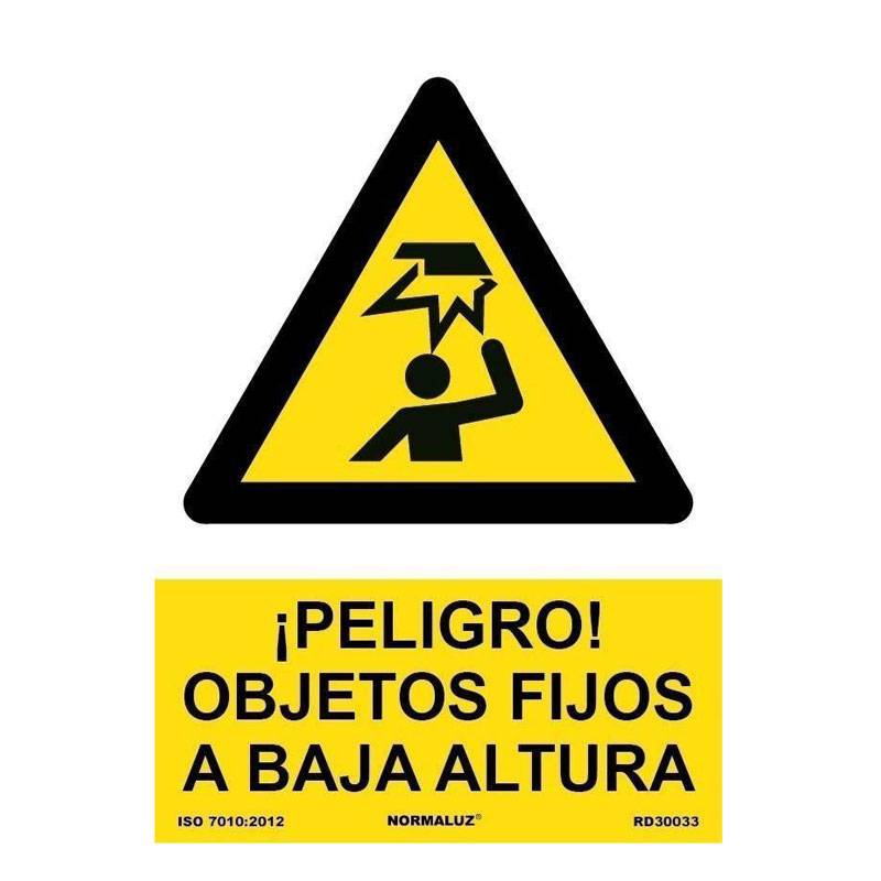 SEÑAL PELIGRO OBJETOS A BAJA ALTURA PVC