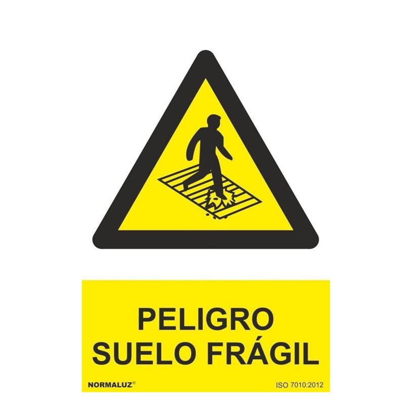 SEÑAL PELIGRO SUELO FRAGIL PVC