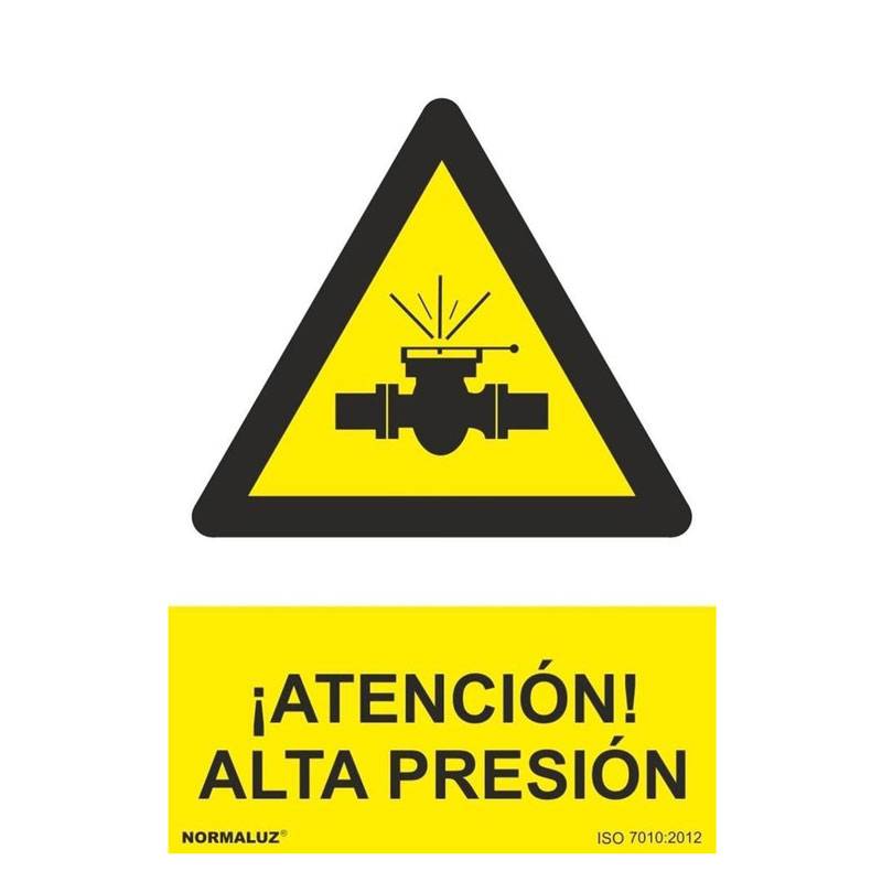 SEÑAL PELIGRO ALTA PRESION PVC