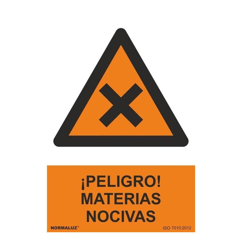 SEÑAL PELIGRO MATERIAS NOCIVAS PVC