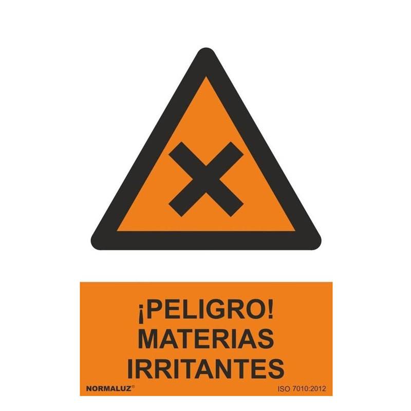 SEÑAL PELIGRO MATERIAS IRRITANTES PVC