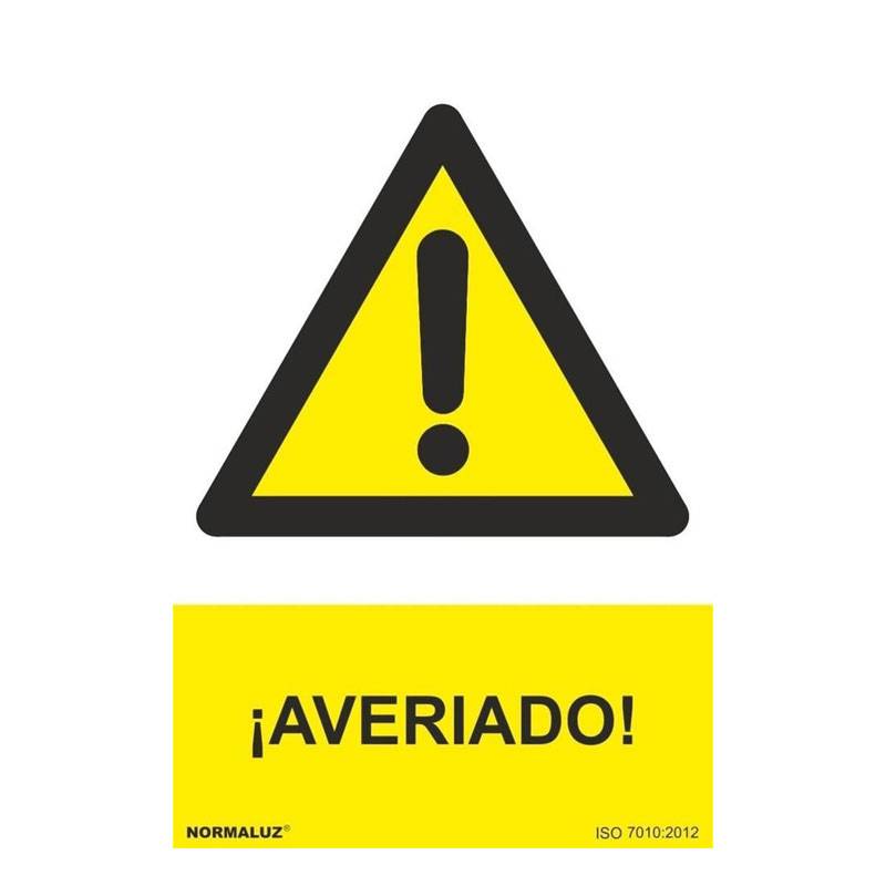 SEÑAL PELIGRO AVERIADO PVC