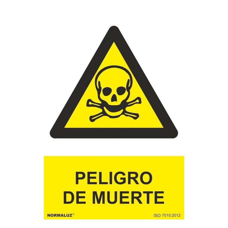 SEÑAL PELIGRO DE MUERTE PVC