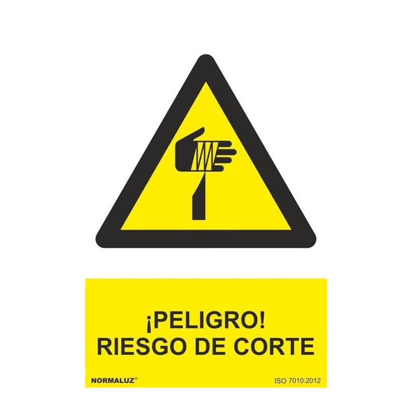 SEÑAL PELIGRO DE CORTE PVC
