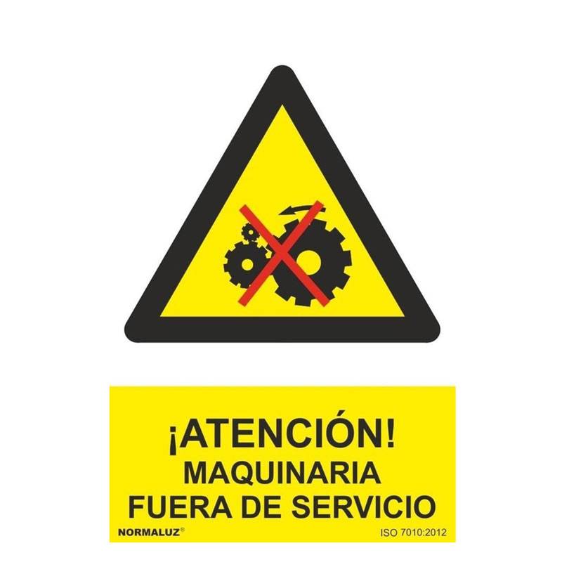 SEÑAL PELIGRO MAQUINA SIN USO PVC