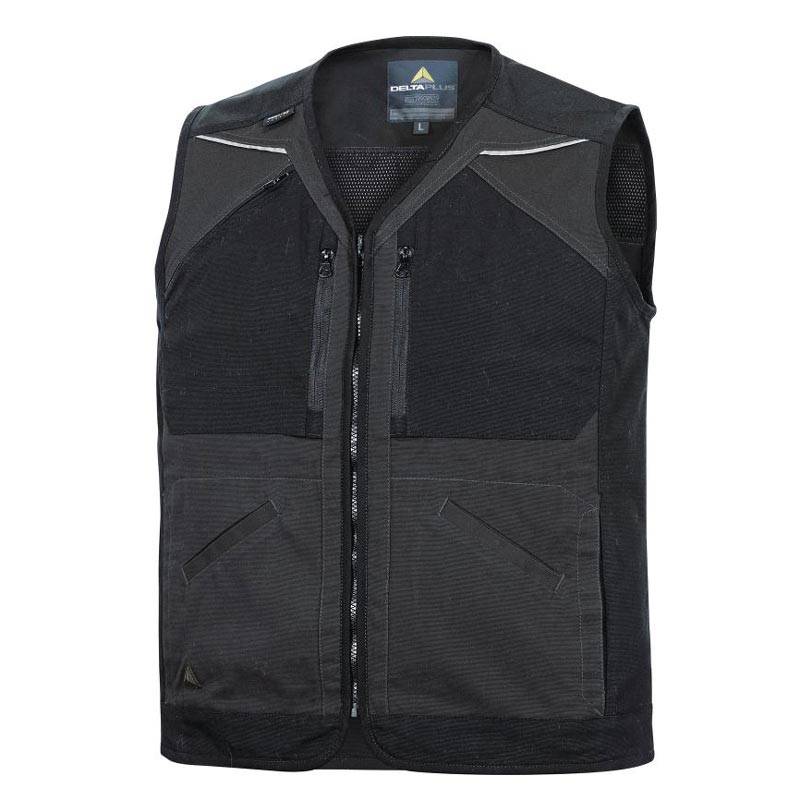 Chaleco de trabajo multibolsillos fino