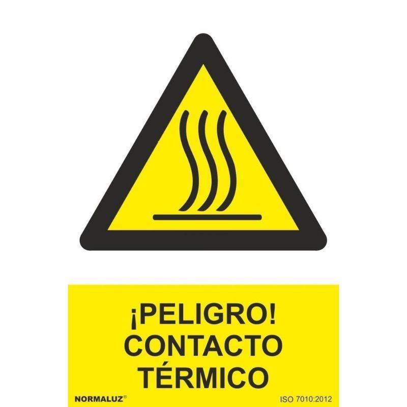PLACA DE PERIGO CONTACTO TÉRMICO PVC