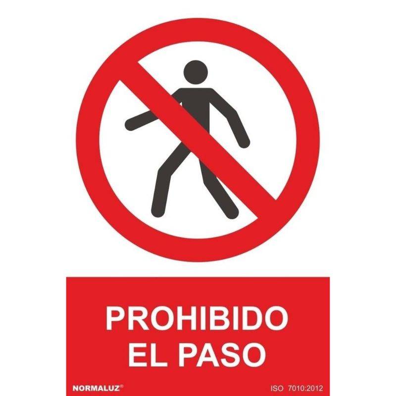 SEÑAL PROHIBIDO EL PASO PVC