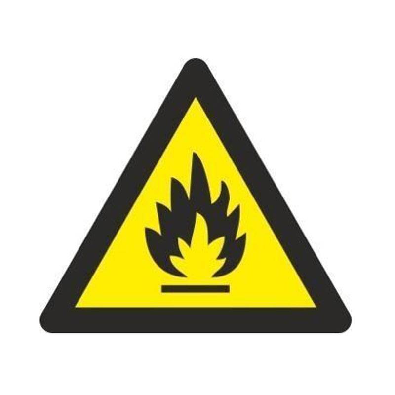 ADHESIVO TRIANGULAR PELIGRO DE INCENDIO